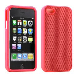 iPhone 4S 4 Anti-Slip Hard Protector Cover (Pink)